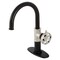 Kingston Brass KSD2236RX Single-Handle Bathroom Faucet with Push Pop-Up, Matte Black/Polished Nickel KSD2236RX - alternate 1